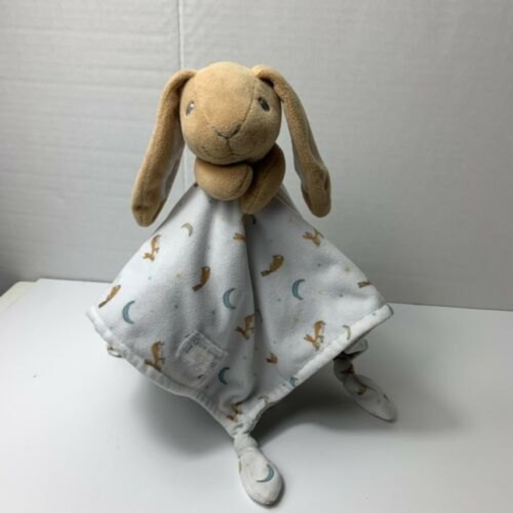 Guess How Much I Love You Bunny Baby Security Blanket Lovey soft knot knotted
